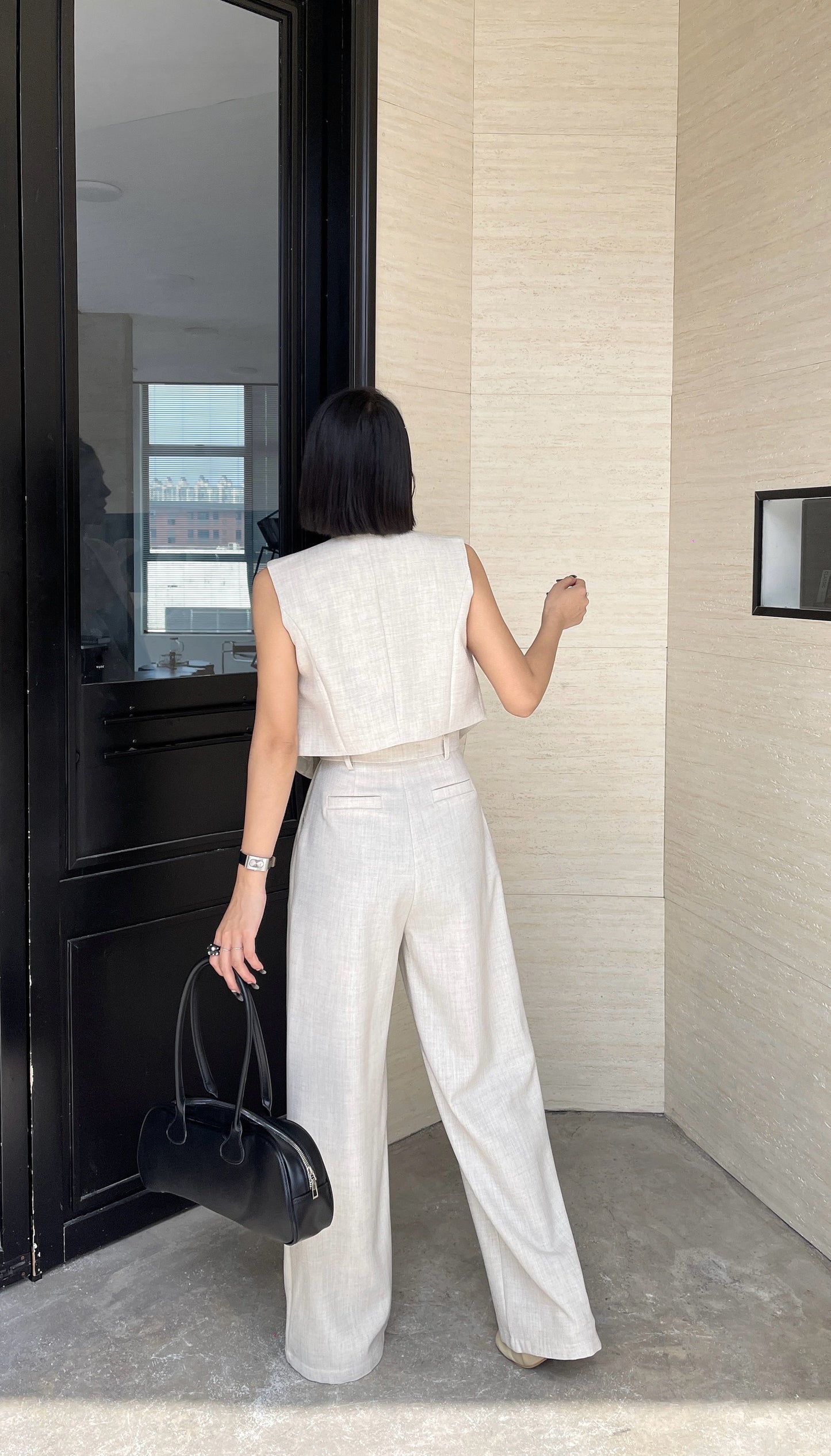 Seally Modern Minimalist Vest Pant Set- Comfort Sleeveless